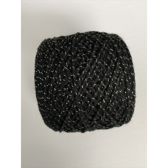 I LOVE THIS YARN BLACK and Silver METALLIC  10oz NEW Hobby Lobby 504 Yds - Picture 5 of 5